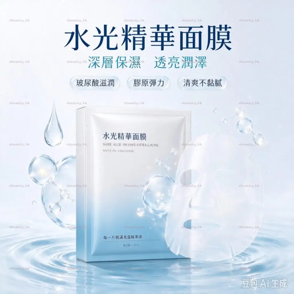 水光精華面膜圖片設計